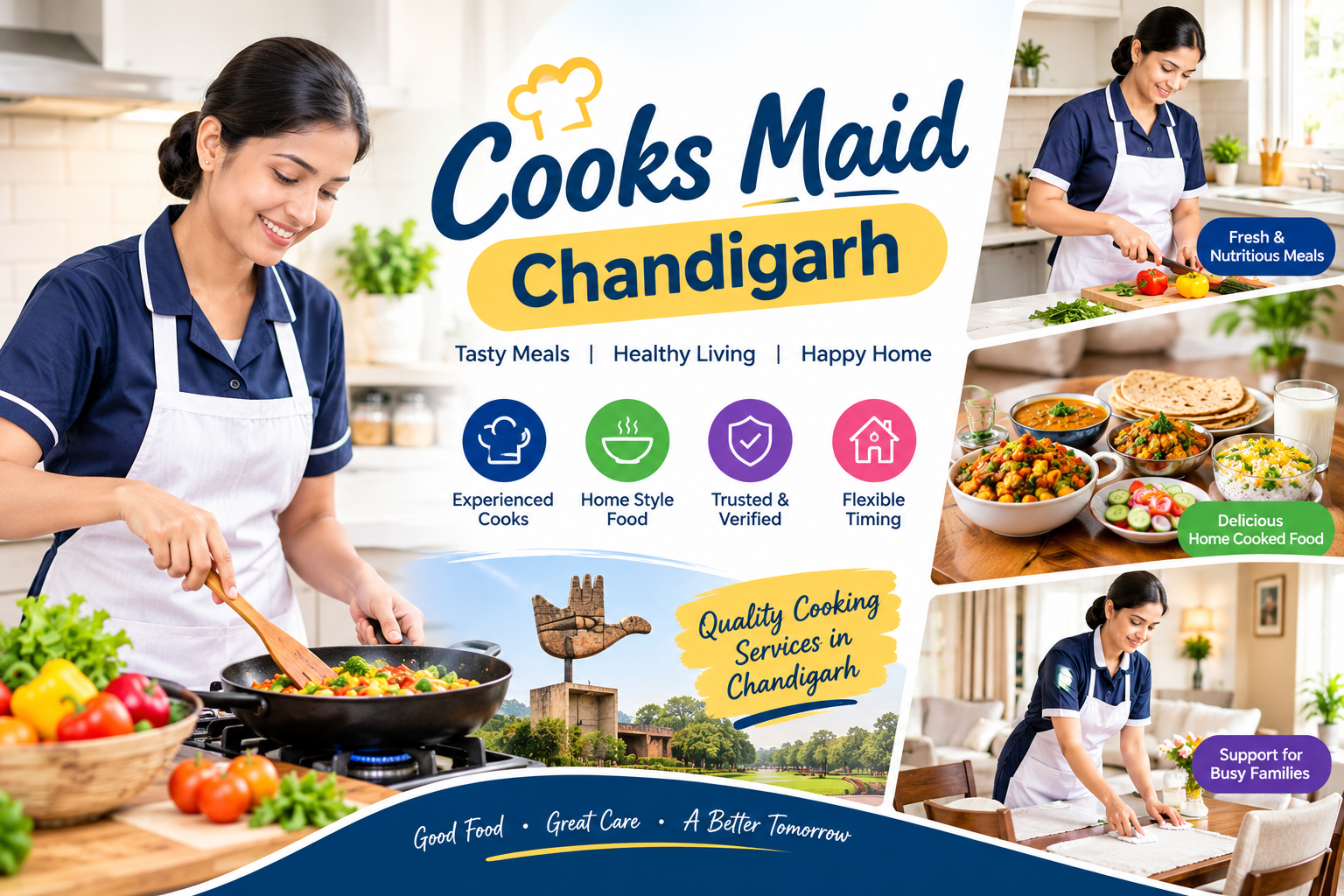 Read more about the article Cooks Maid Chandigarh | Reliable Home Cooking Support Now