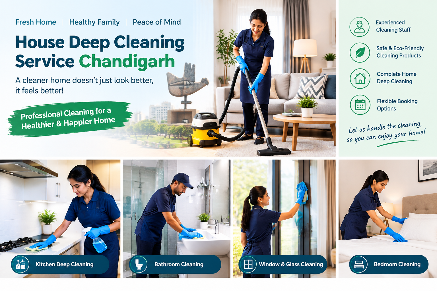 Read more about the article Book House Deep Cleaning Service Chandigarh | Maid Agency Chandigarh