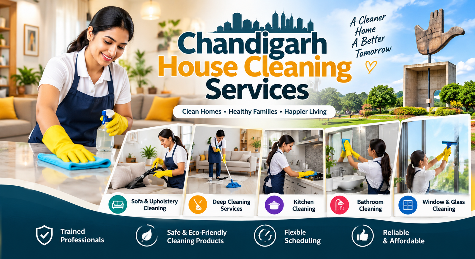 Read more about the article Chandigarh House Cleaning Services | Maid Agency Chandigarh