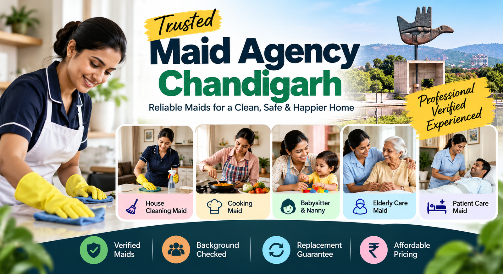 Read more about the article Maid Agency Chandigarh । Best Nanny & Home Help Agency